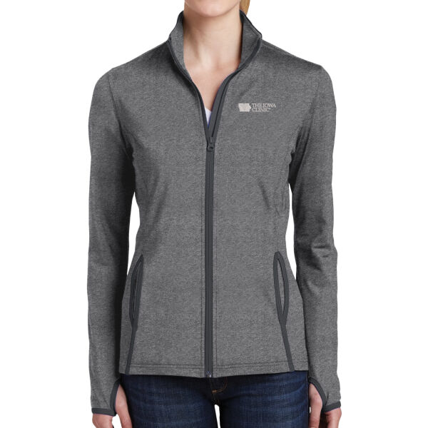 Ladies Stretch Contrast Full-Zip Jacket Thumbnail